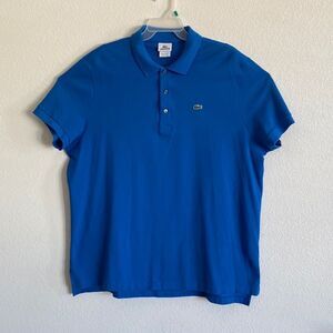 LACOSTE Men’s Blue Cotton Polo Size 8
